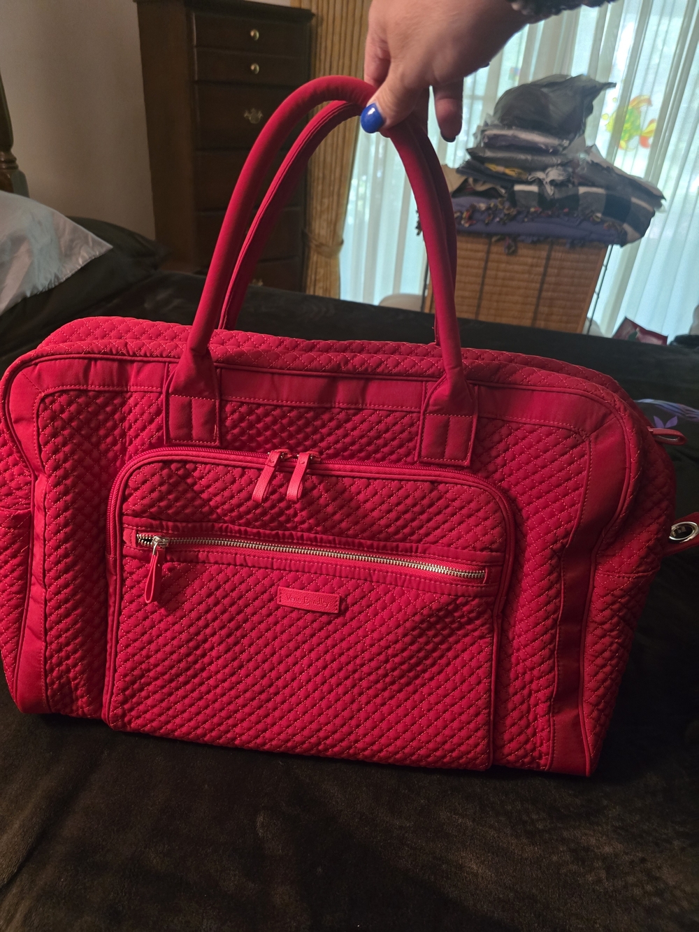 Vera Bradley Quilted Bright Red Tote